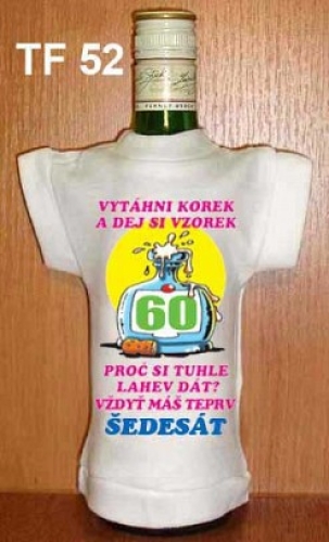 Tričko na flašku vytáhni korek 60