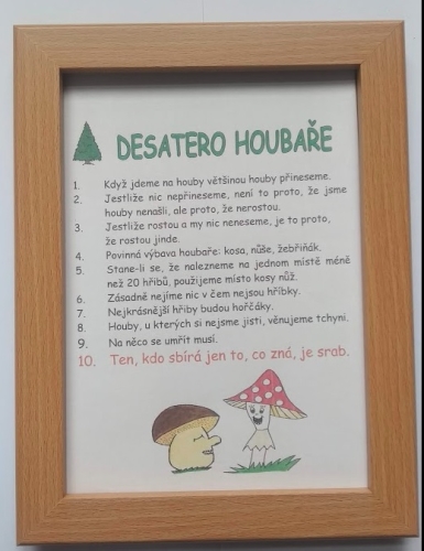 Rámeček - Desatero houbaře