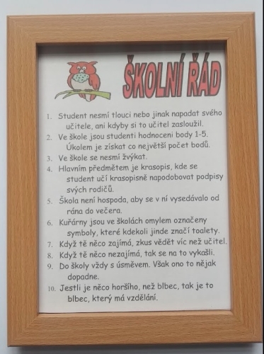 Rámeček - Školní řád