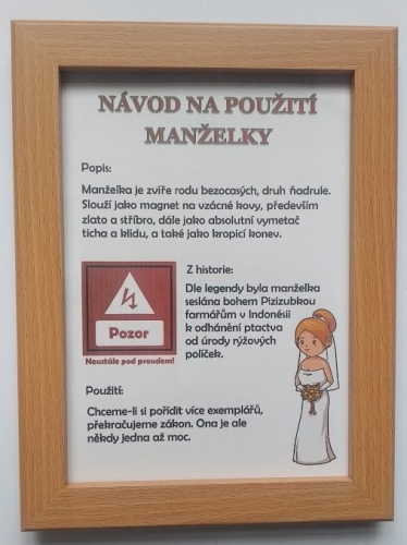 Rámeček - Návod na manželku