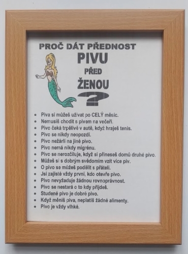 Rámeček - Přednost pivu před ženou