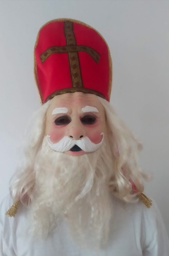 Maska Mikuláše s mitrou